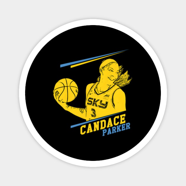 Candace Parker Chicago Sky Color V Magnet by dany artist